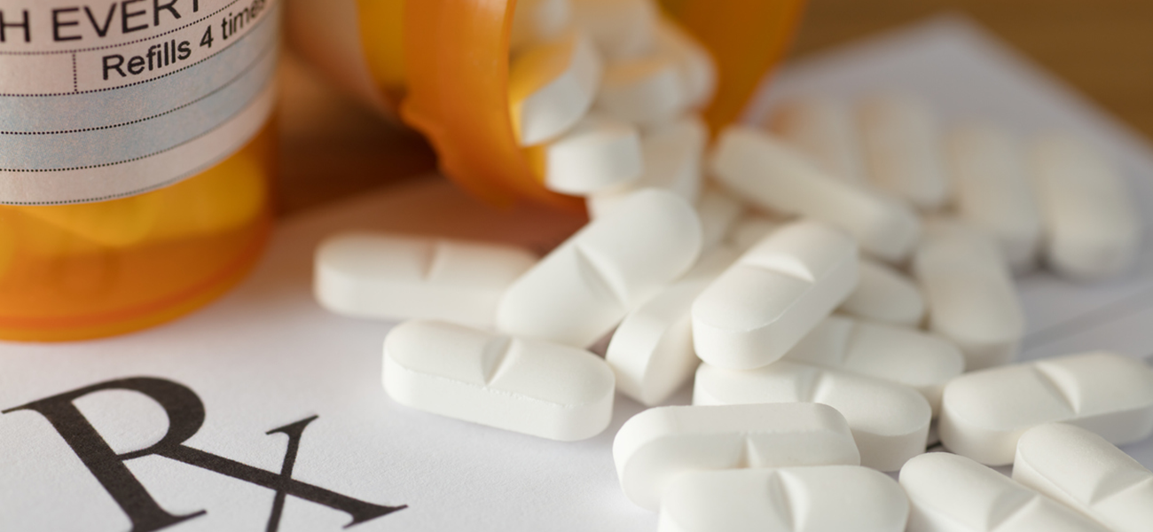 Stock image of prescription pills