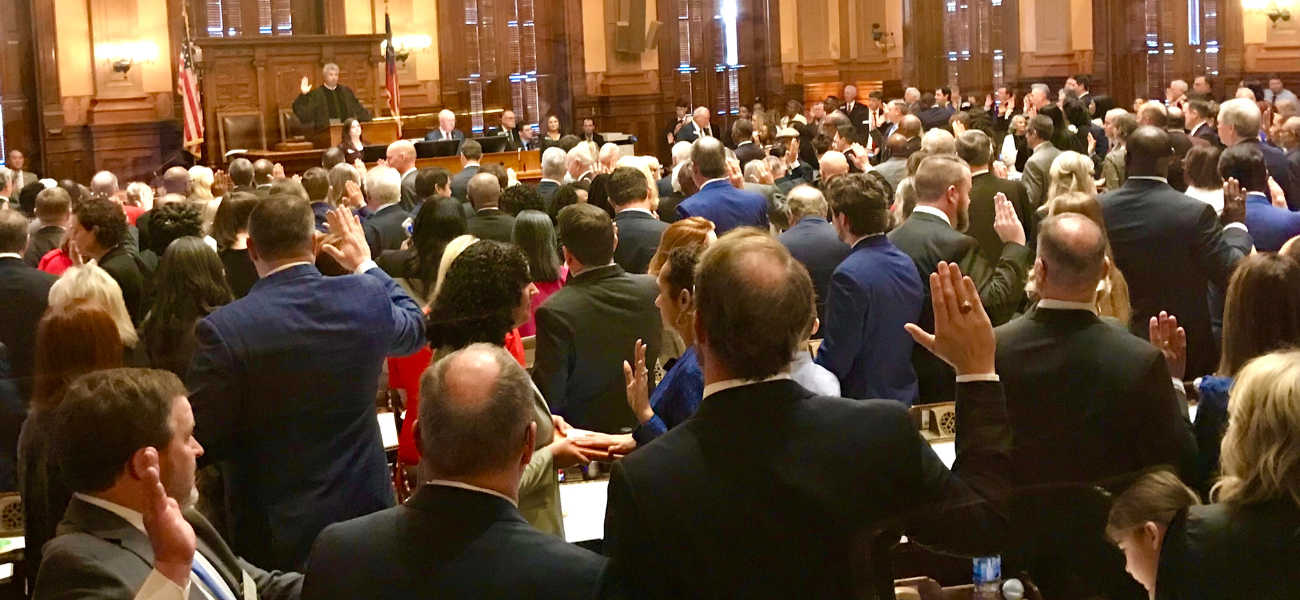 Georgia House Chamber on the 1st day of the 2023 Legislative session