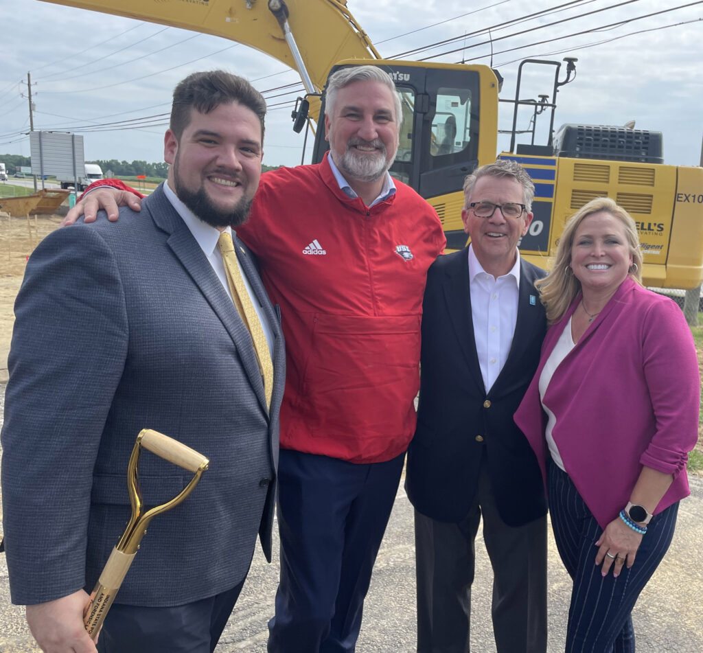 Eric Holcomb, Wendy McNamara, Lloyd Winnecke and Tim O'Brien 