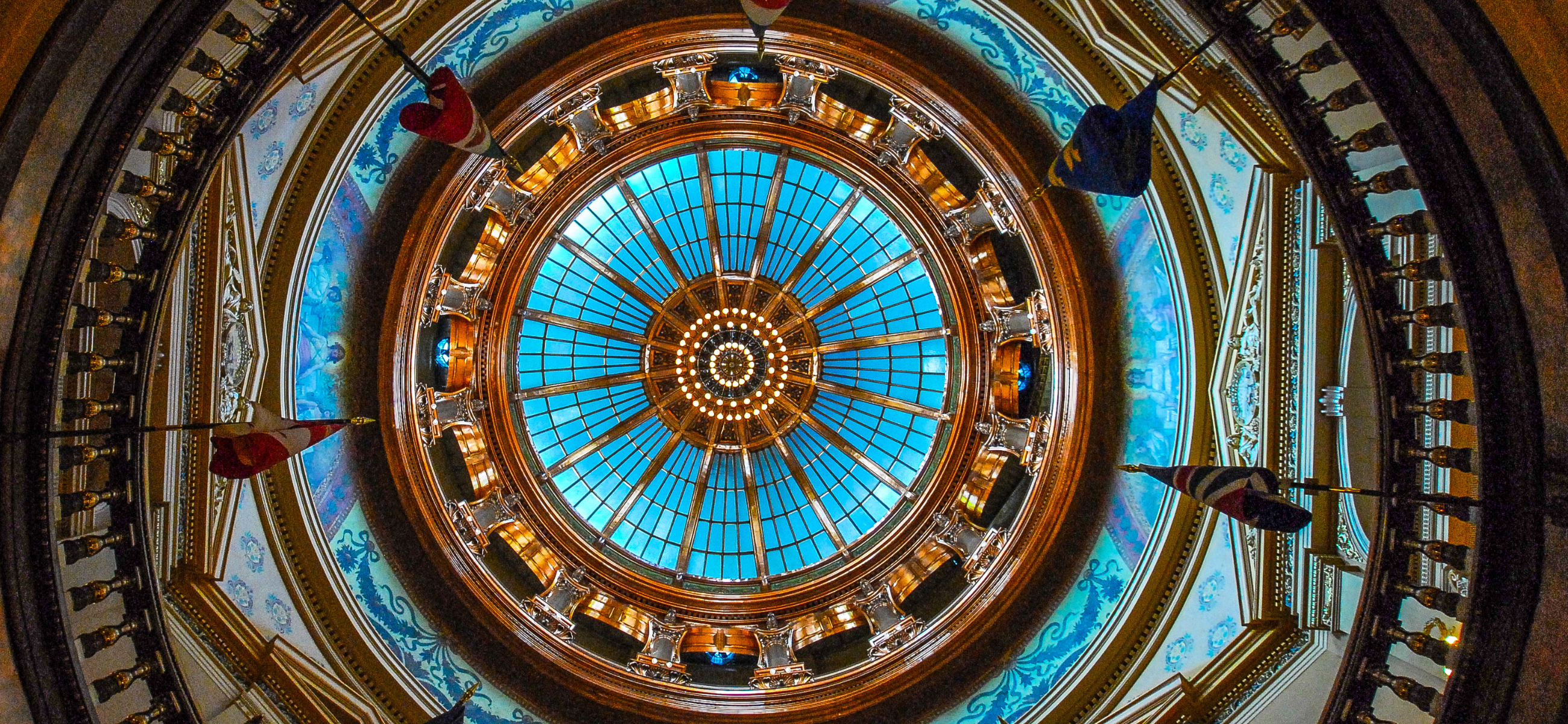 Inside the Kansas capitol dome.