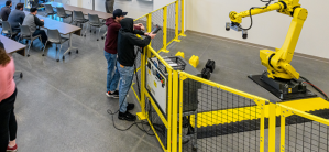 Students train to work in high-paying manufacturing jobs requiring advanced skills in the robotics lab at Ogeechee Technical College. (Credit: Technical College System of Georgia).