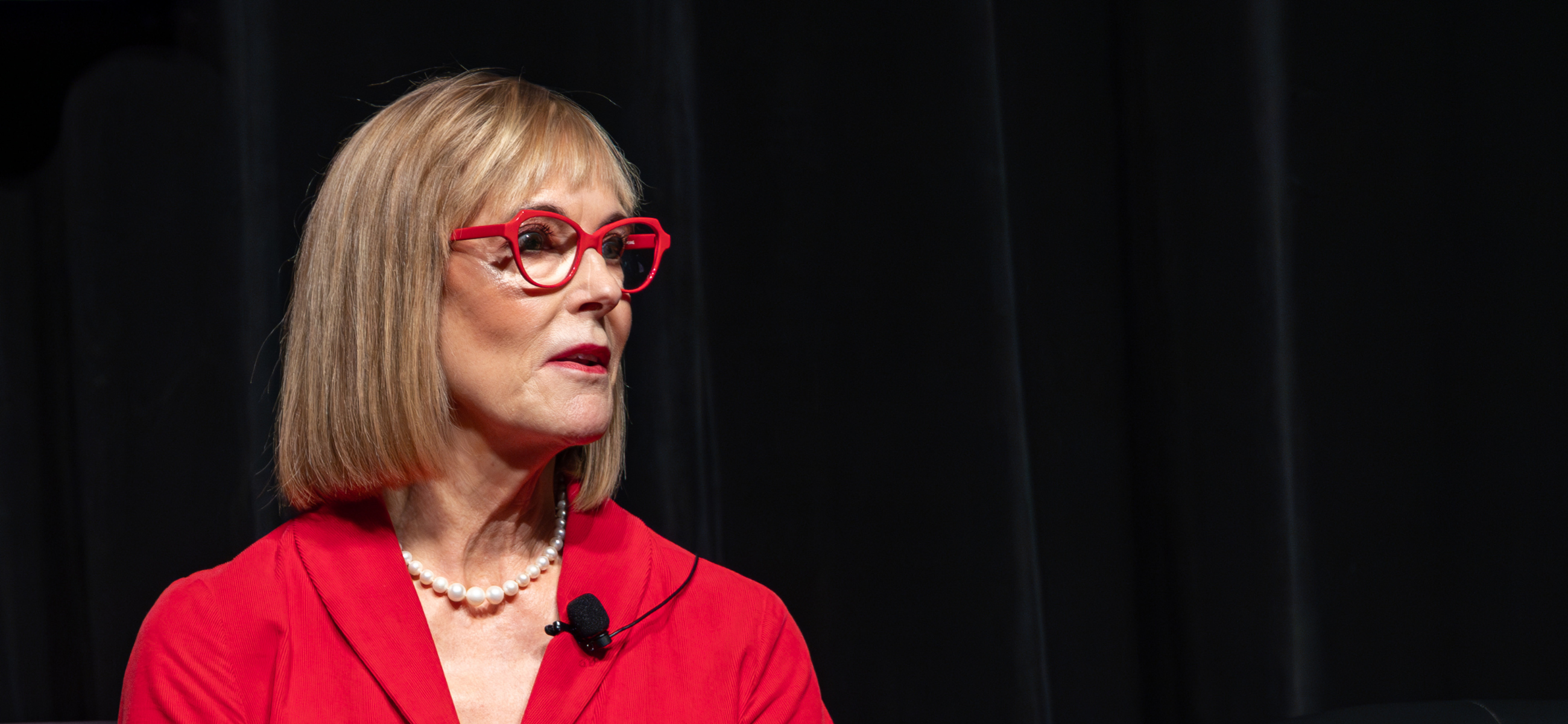 Lt. Gov. Suzanne Crouch participates in the gubernatorial candidates panel at Dentons Legislative Conference. (Credit: Mark Curry)