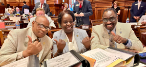 Reps. Mack Jackson, left, Regina Lewis Ward and David Sampson (Credit: Rep. Regina Lewis-Ward)