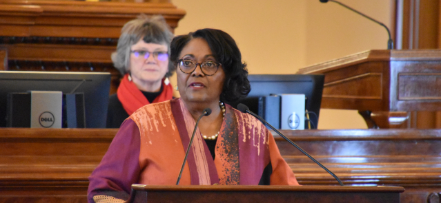 House Assistant Minority Leader Valdenia Winn speaks March 26, 2024, on the House floor.