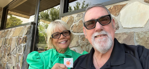 Rep. Pedro Marin, right, and his wife Nereida vote on Primary Election Runoff Day