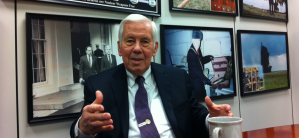 U.S. Sen. Richard Lugar in his office in Washington, D.C. (Credit: Brian A. Howey)