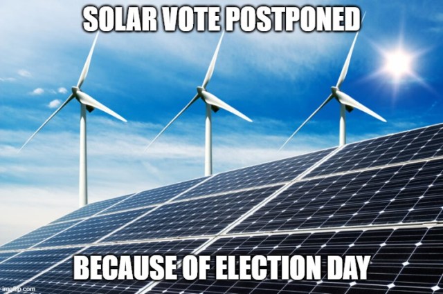 ACC moves solar hearing to avoid conflicting with election day