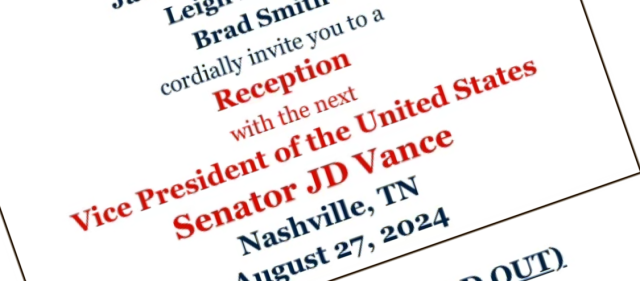 JD Vance coming to Nashville for high roller fundraiser