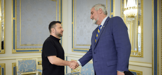 Holcomb visits Ukraine, says cost of peace pales in comparison to cost of war