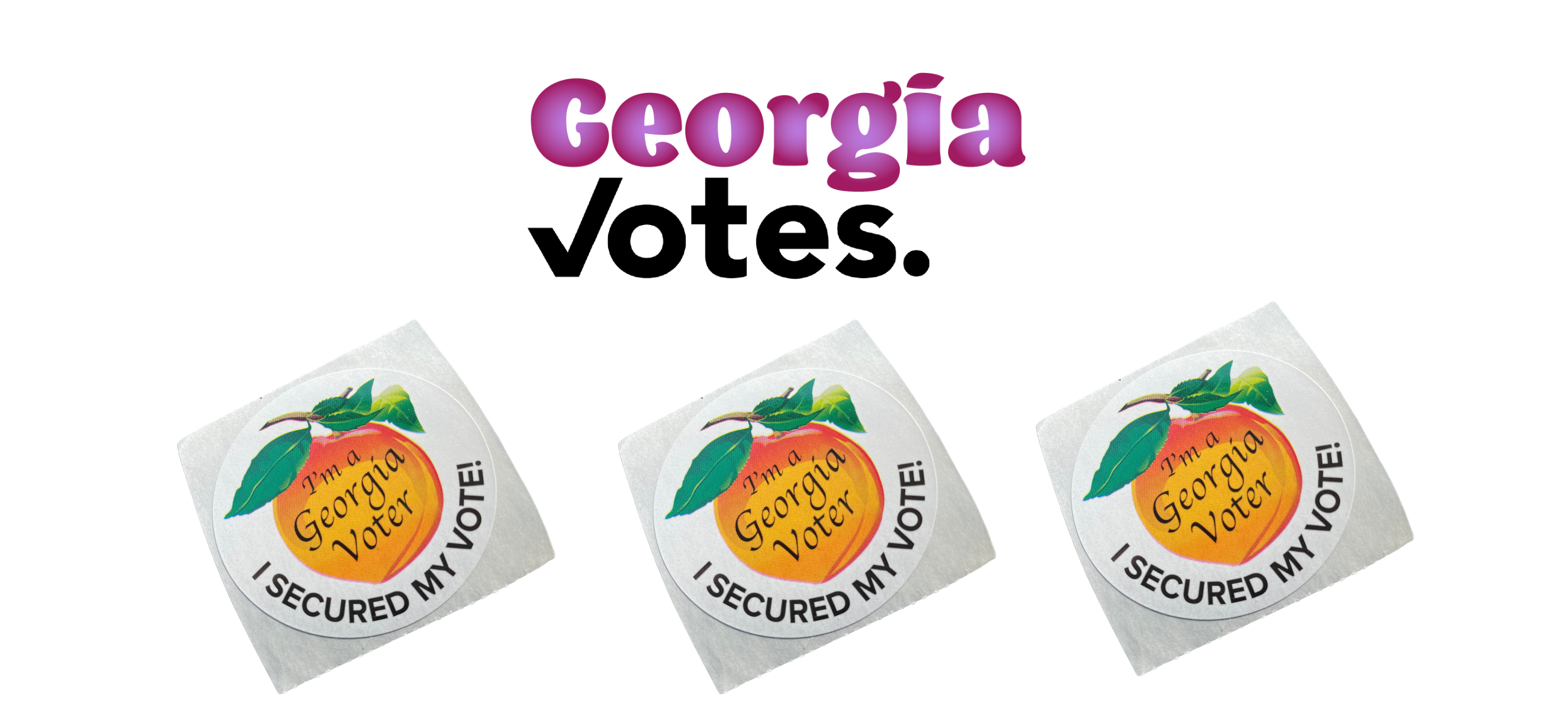 Georgia voter sticker. (Design: Anna French)