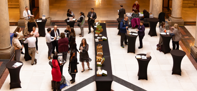 Indiana Statehouse lobby event on Feb. 1, 2024. (Credit: Mark Curry)